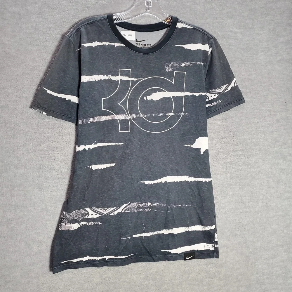 Nike Men‎ T-Shirt Small Gray Kevin Durant Logo Short Sleeve Dri Fit Tee